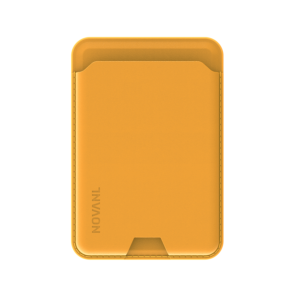 Magnetische Leren MagSafe Kaarthouder Cover voor iPhone en Samsung Bruin