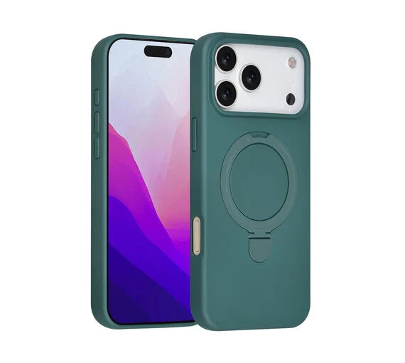 Promize iPhone 17 Pro Max Backcover Hoesje – MagSafe Compatible Shockproof Case met Ring Stand Hanger & Versterkte Randen