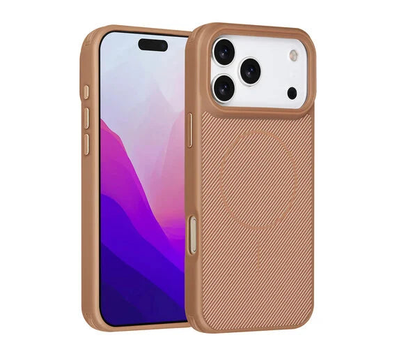 Nekit iPhone 17 Pro Max Backcover Hoesje – MagSafe Compatible Carbon Fiber Shockproof Case – Ultralicht, Valbestendig & Premium Grip Zwart