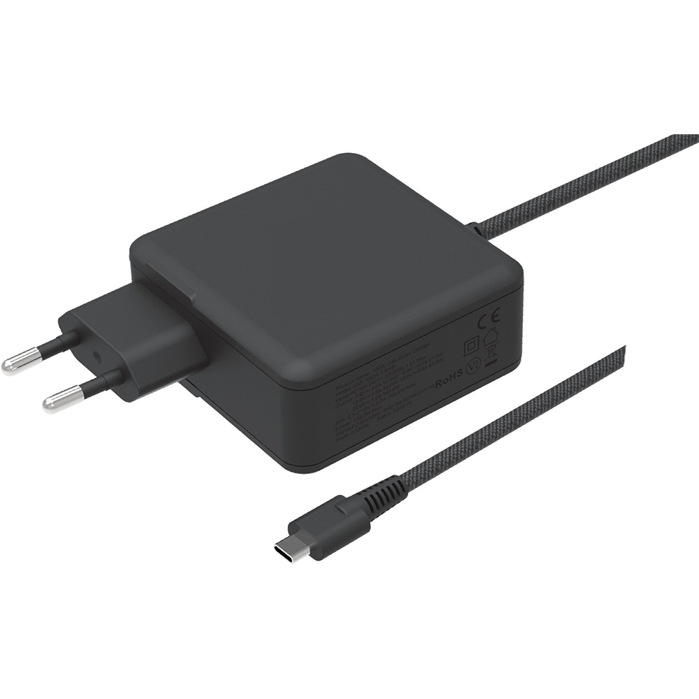 Universeel 45W GaN Super Fast Charger USB-C Snellader met 1.8M Nylon Kabel Wit